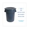 Boardwalk 32 Gallon Linear-Low-Density Polyethylene Round Waste Receptacle - Gray